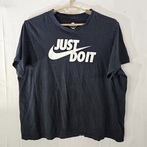 Nike Sportswear Mens Just Do It T Shirt Size 2XL XXL Short Sleeve Black Nike Tee